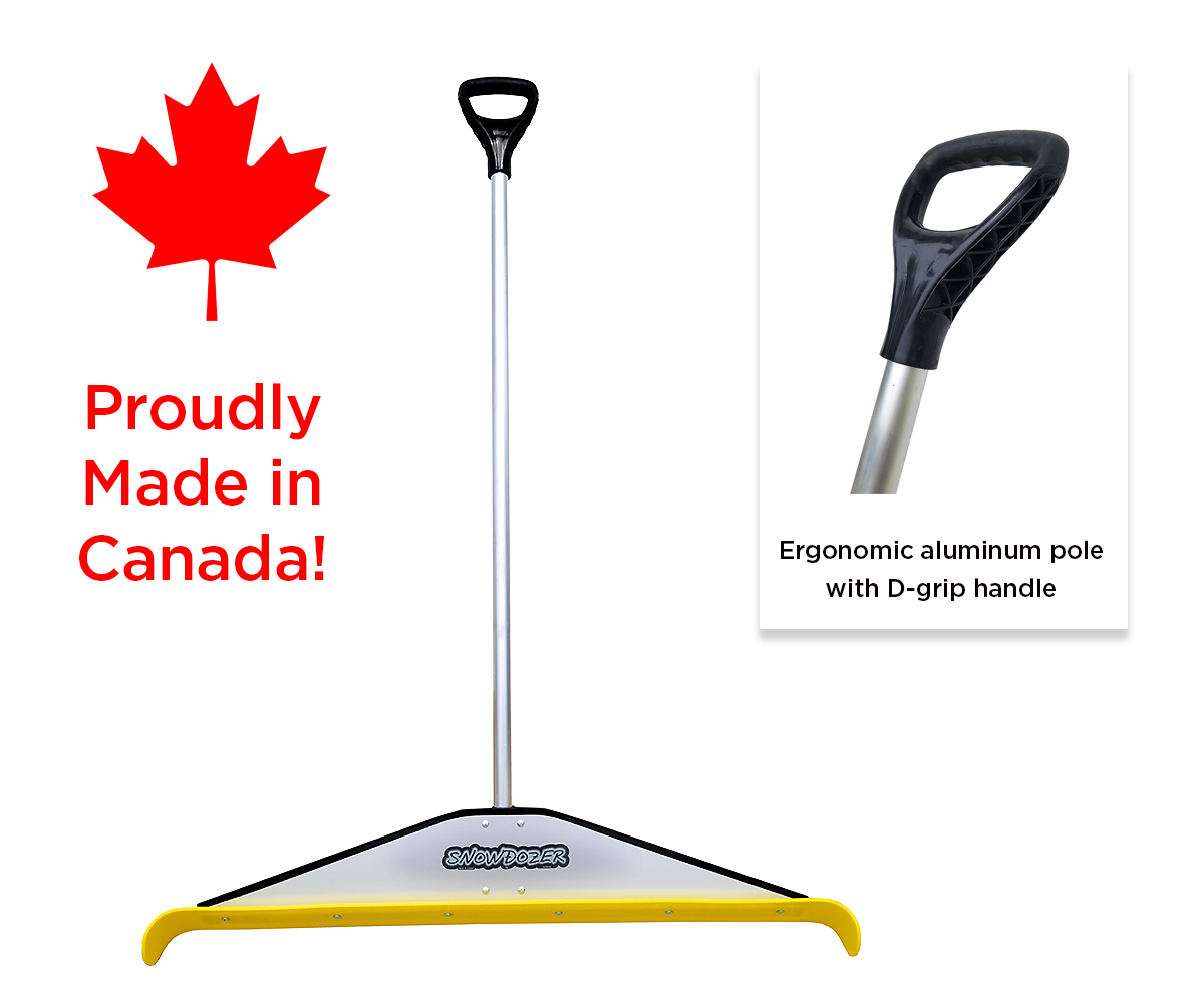 The Snowdozer is designed with a solid-pole D-grip handle
